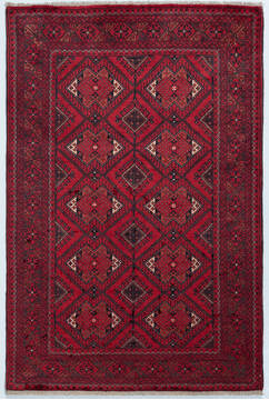 Chobi Red Hand Knotted 3'3" X 4'10"  Area Rug 700-157108