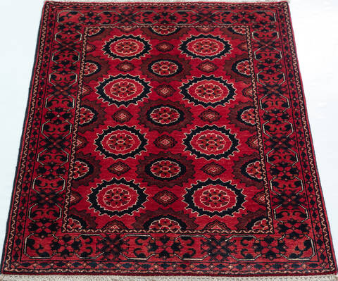 Chobi Red Hand Knotted 28 X 40  Area Rug 700-157109 Image 1