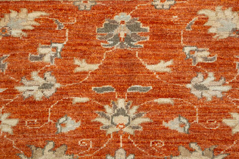Chobi Orange Square Hand Knotted 35 X 37  Area Rug 700-157114 Image 6