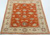 Chobi Orange Square Hand Knotted 35 X 37  Area Rug 700-157114 Thumb 1