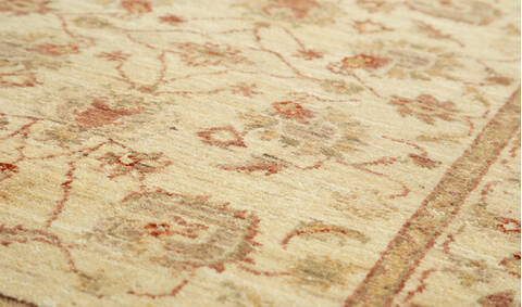 Chobi Beige Runner Hand Knotted 28 X 67  Area Rug 700-157116 Image 3