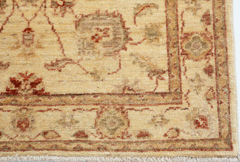 Chobi Beige Runner Hand Knotted 28 X 67  Area Rug 700-157116 Image 4