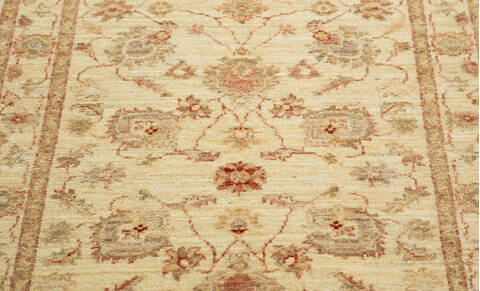 Chobi Beige Runner Hand Knotted 28 X 67  Area Rug 700-157116 Image 5