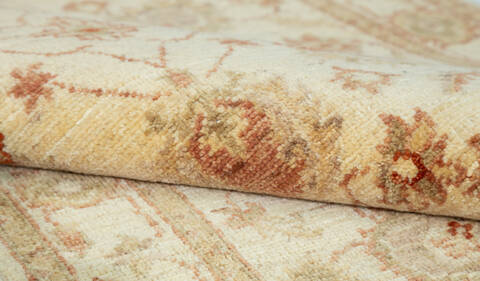 Chobi Beige Runner Hand Knotted 28 X 67  Area Rug 700-157116 Image 7