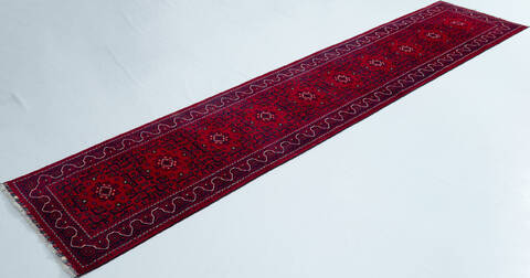 Khan Mohammadi Red Runner Hand Knotted 210 X 131  Area Rug 700-157126 Image 2