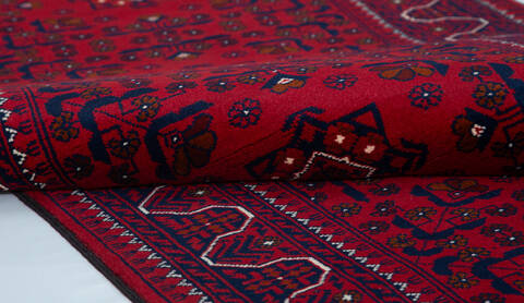Khan Mohammadi Red Runner Hand Knotted 210 X 131  Area Rug 700-157126 Image 7