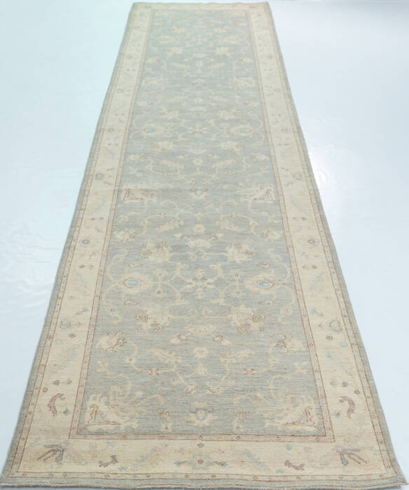 Chobi Grey Runner Hand Knotted 40 X 146  Area Rug 700-157129 Image 1
