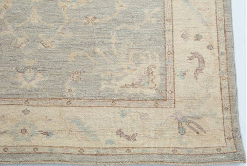 Chobi Grey Runner Hand Knotted 40 X 146  Area Rug 700-157129 Image 4