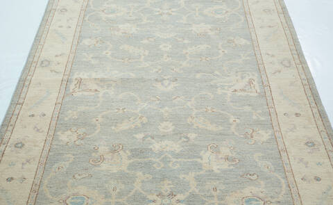 Chobi Grey Runner Hand Knotted 40 X 146  Area Rug 700-157129 Image 5