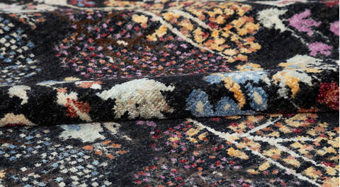Chobi Black Hand Knotted 511 X 80  Area Rug 700-157132 Image 7