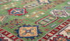 Kazak Green Hand Knotted 410 X 69  Area Rug 700-157723 Thumb 3