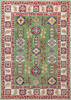 Kazak Green Hand Knotted 410 X 69  Area Rug 700-157723 Thumb 0