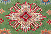 Kazak Green Runner Hand Knotted 210 X 62  Area Rug 700-157726 Thumb 6