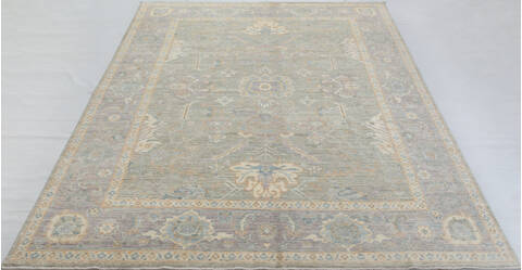 Chobi Green Hand Knotted 710 X 910  Area Rug 700-157733 Image 1