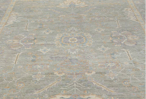 Chobi Green Hand Knotted 710 X 910  Area Rug 700-157733 Image 4
