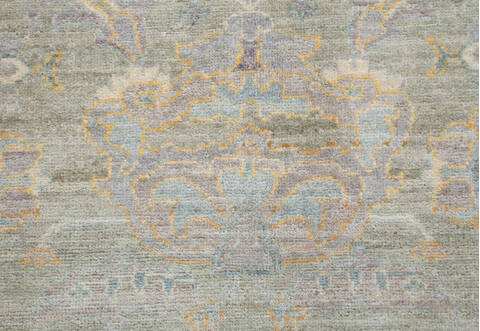 Chobi Green Hand Knotted 710 X 910  Area Rug 700-157733 Image 6