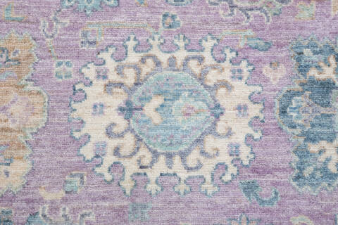Chobi Purple Hand Knotted 711 X 100  Area Rug 700-157735 Image 6