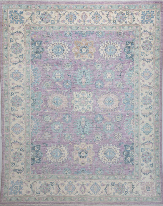 Chobi Purple Hand Knotted 711 X 100  Area Rug 700-157735 Image 0