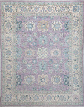 Chobi Purple Hand Knotted 7'11" X 10'0"  Area Rug 700-157735