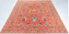 Kazak Orange Hand Knotted 83 X 100  Area Rug 700-157741 Thumb 1