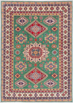 Kazak Green Hand Knotted 5'8" X 8'0"  Area Rug 700-157742
