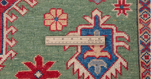 Kazak Green Hand Knotted 67 X 96  Area Rug 700-157745 Image 8