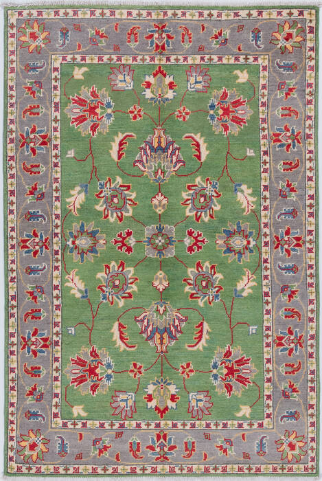 Kazak Green Hand Knotted 40 X 60  Area Rug 700-157748 Image 0