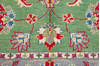 Kazak Green Hand Knotted 40 X 60  Area Rug 700-157748 Thumb 6