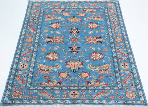 Kazak Blue Hand Knotted 43 X 60  Area Rug 700-157749 Image 1
