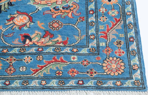 Kazak Blue Hand Knotted 43 X 60  Area Rug 700-157749 Image 4