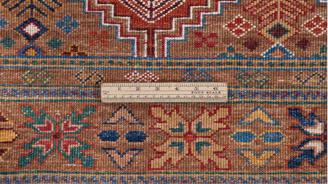 Chobi Multicolor Runner Hand Knotted 211 X 82  Area Rug 700-157758 Image 8