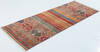 Chobi Multicolor Runner Hand Knotted 211 X 82  Area Rug 700-157758 Thumb 2