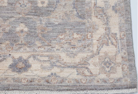 Chobi Light Gray Runner Hand Knotted 26 X 99  Area Rug 700-157759 Image 4