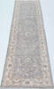 Chobi Light Gray Runner Hand Knotted 26 X 99  Area Rug 700-157759 Thumb 1