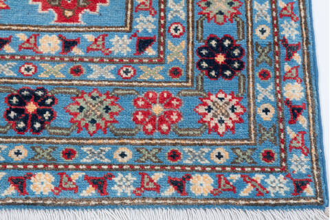 Kazak Light Blue Hand Knotted 40 X 58  Area Rug 700-157764 Image 4