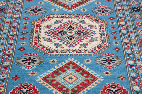 Kazak Light Blue Hand Knotted 40 X 58  Area Rug 700-157764 Image 5
