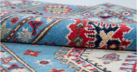 Kazak Light Blue Hand Knotted 40 X 58  Area Rug 700-157764 Image 7