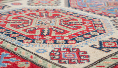 Kazak Beige Hand Knotted 39 X 59  Area Rug 700-157766 Image 3