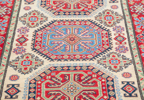 Kazak Beige Hand Knotted 39 X 59  Area Rug 700-157766 Image 5