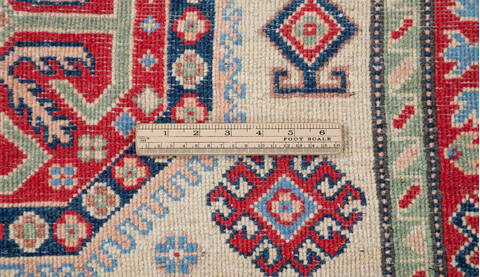 Kazak Beige Hand Knotted 39 X 59  Area Rug 700-157766 Image 8