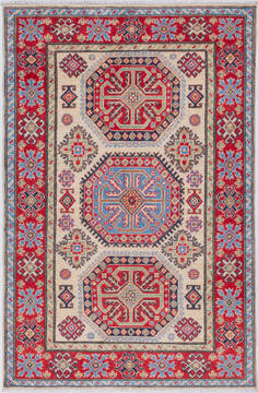 Kazak Beige Hand Knotted 3'9" X 5'9"  Area Rug 700-157766