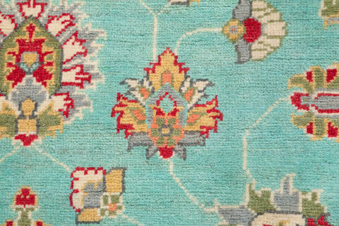 Kazak Green Hand Knotted 57 X 710  Area Rug 700-157767 Image 6
