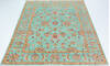 Kazak Green Hand Knotted 57 X 710  Area Rug 700-157767 Thumb 1