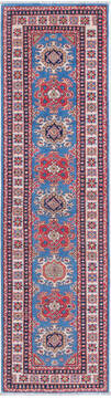 Afghan Kazak Blue Runner 10 to 12 ft Wool Carpet 157768