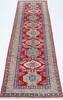 Kazak Red Runner Hand Knotted 28 X 98  Area Rug 700-157769 Thumb 1