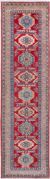 Afghan Kazak Red Runner 10 to 12 ft Wool Carpet 157769