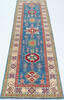 Kazak Blue Runner Hand Knotted 27 X 97  Area Rug 700-157770 Thumb 1