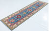 Kazak Blue Runner Hand Knotted 27 X 97  Area Rug 700-157770 Thumb 2