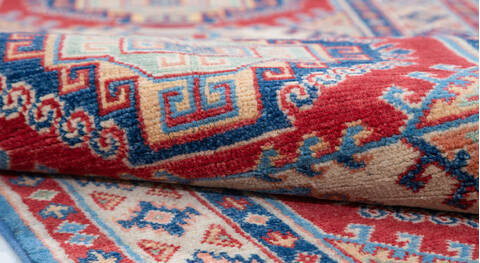 Kazak Blue Runner Hand Knotted 26 X 108  Area Rug 700-157771 Image 7