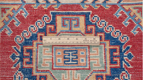 Kazak Blue Runner Hand Knotted 26 X 108  Area Rug 700-157771 Image 8